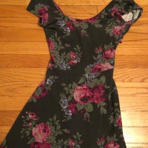 Floral skater dress with twist back from AE